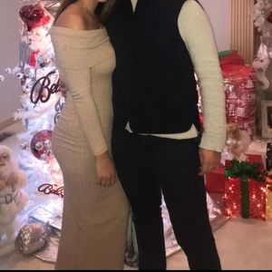 House of CB cream sweater dress